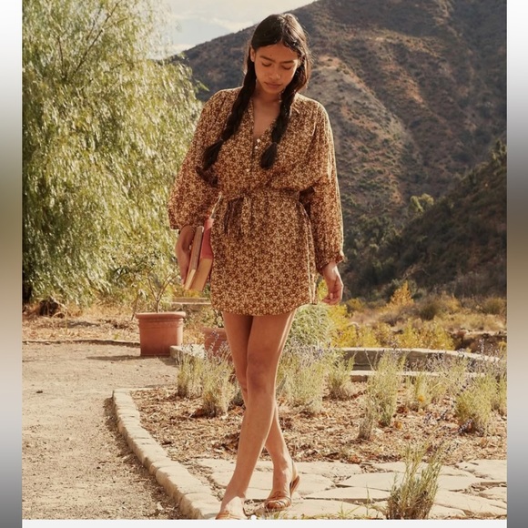 Doen Dresses & Skirts - Doen Opal dress in golden Mesa floral XXL